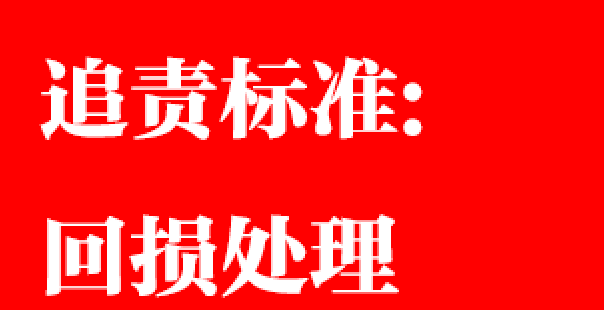 追责标准(回损处理)